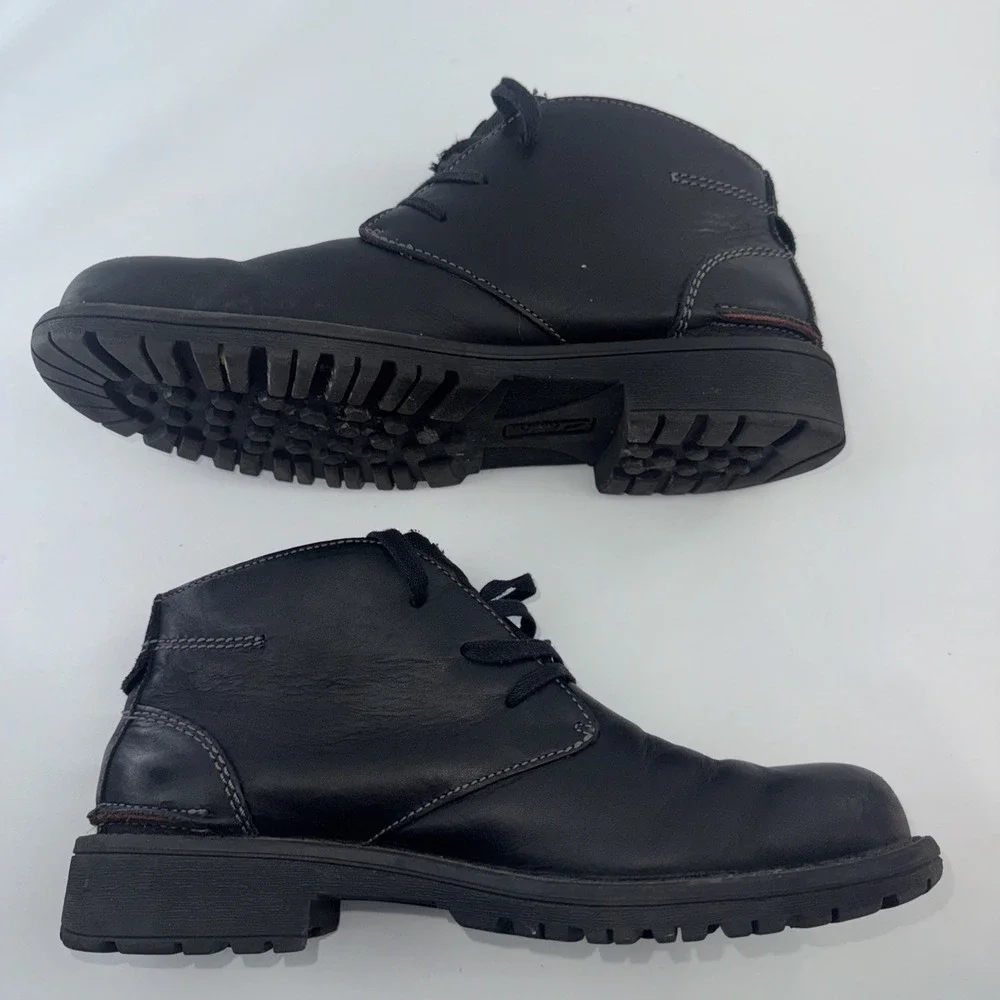 Clarks Kyros Limit‎ Black Leather Chukka Boots Men's 10.5 Ankle Lace Up Classic
